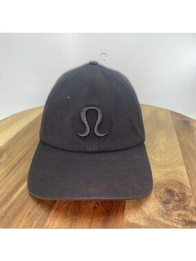 Lululemon Snapback Ball Cap Hat Embroidered Logo Black One Size Unisex